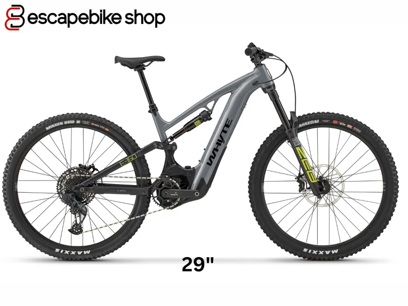 Whyte E-160 S Mountain E.Bike - Grey with Matt Black